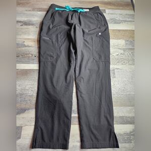 FIGS Yola Skinny Scrubs Pants Black Small Petite